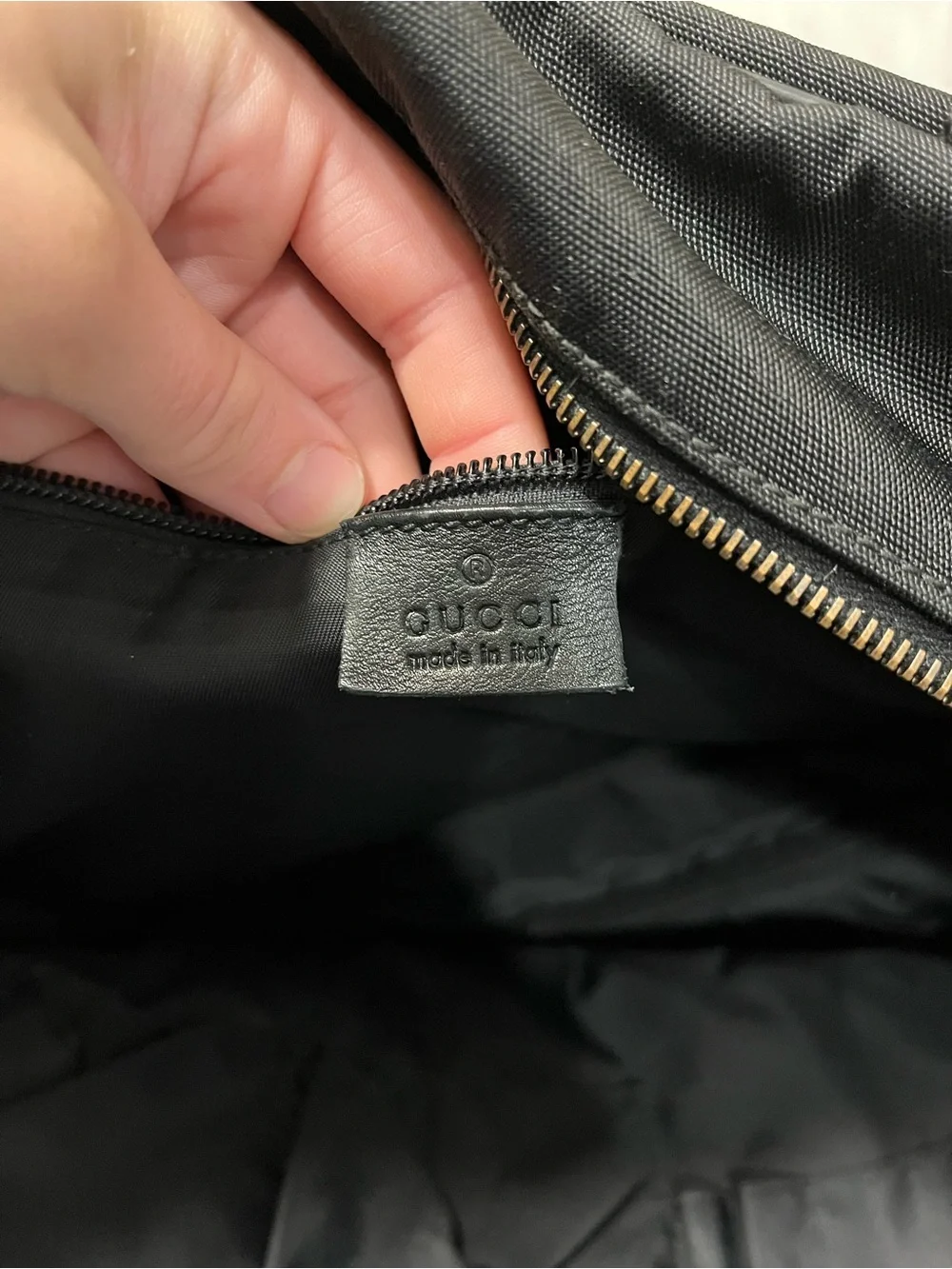 Gucci Black Nylon & Leather Laptop Briefcase No COA
